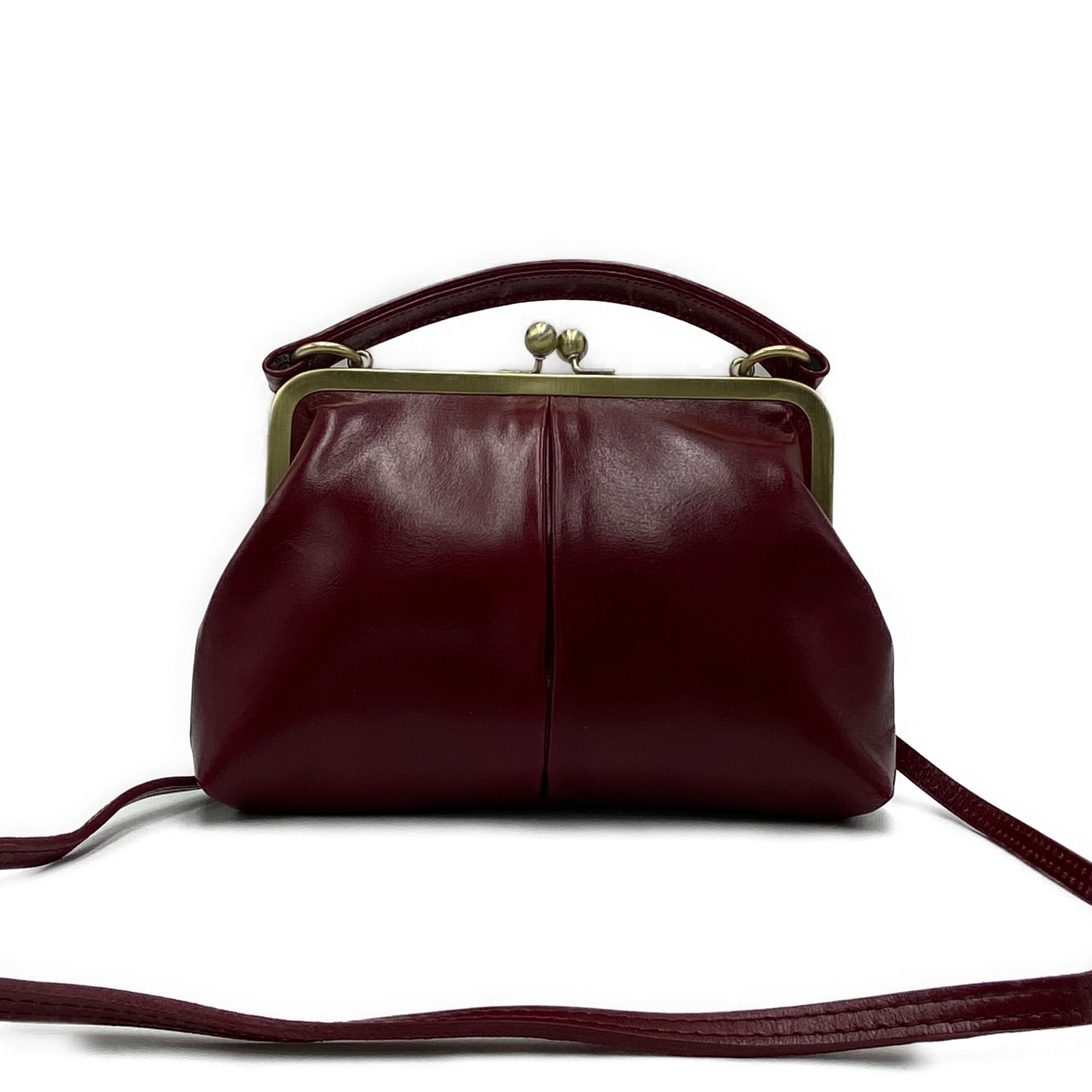 Retro Leder Handtasche "Kleine Olive" – Taschenkinder