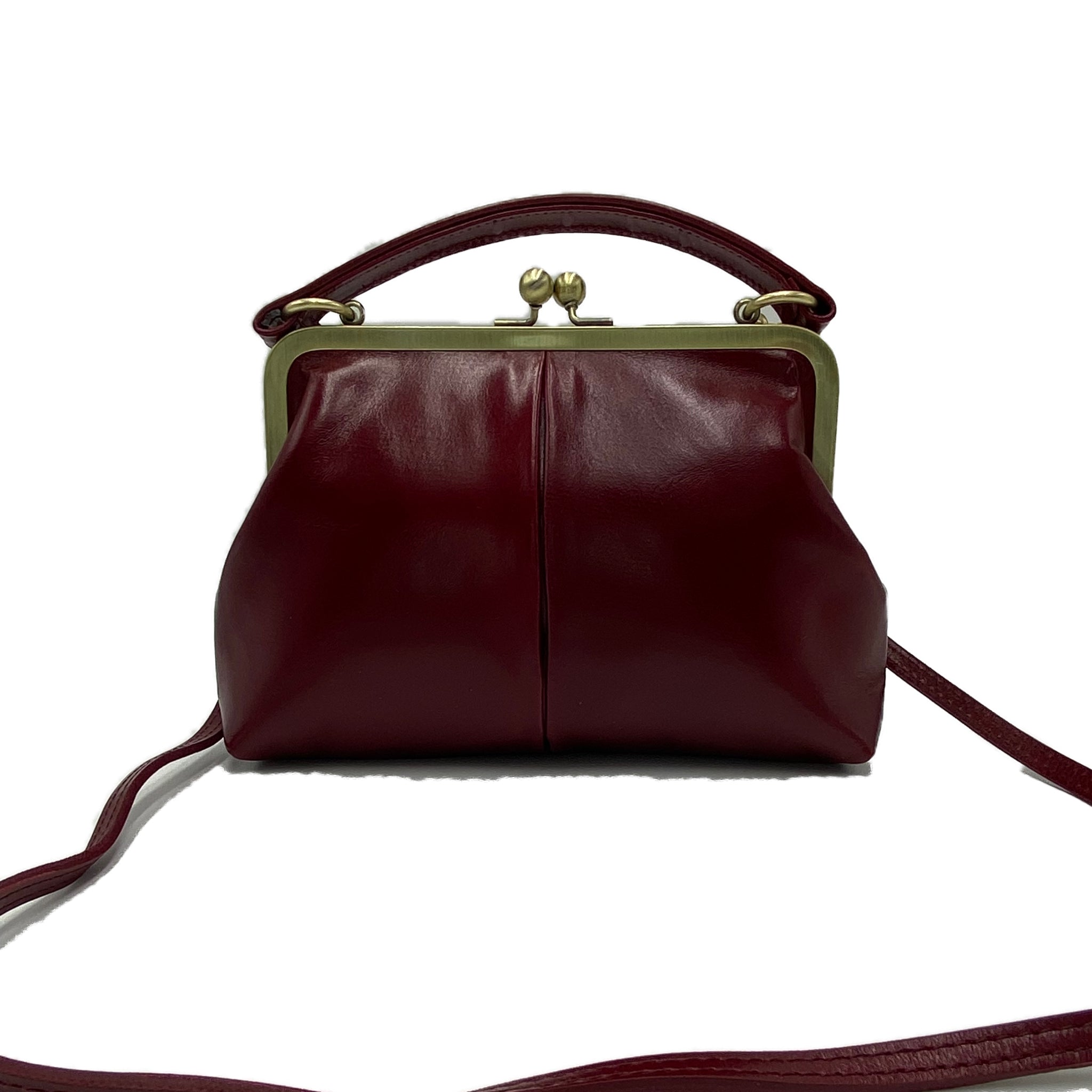 Retro Leder Handtasche "Kleine Olive" – Taschenkinder