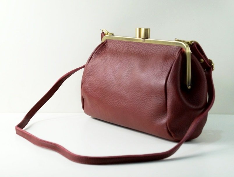 Vintage Leder Handtasche Clutch Dakota - Taschenkinder