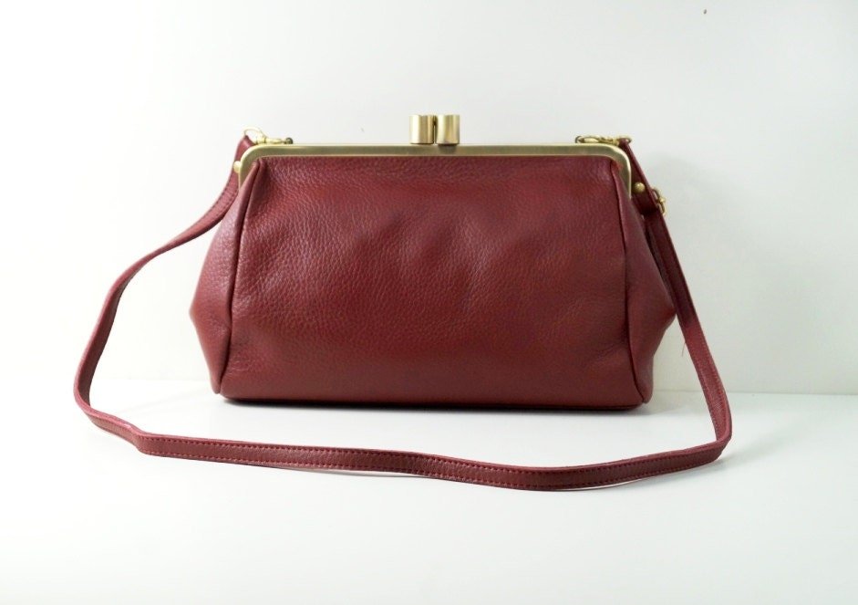 Vintage Leder Handtasche Clutch Dakota - Taschenkinder