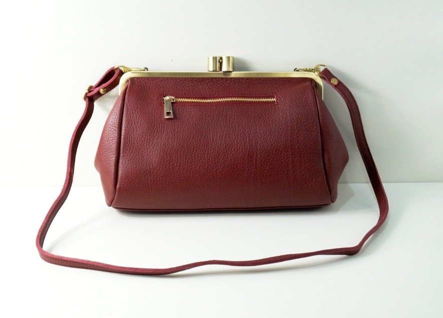 Vintage Leder Handtasche Clutch Dakota - Taschenkinder