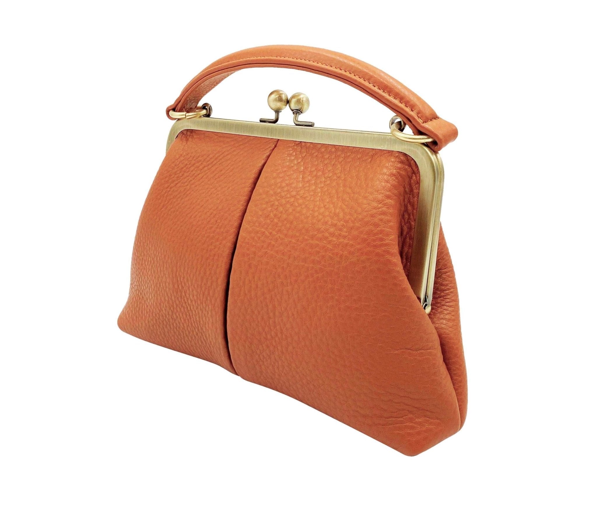 Kleine Olive - Vintage Leder Handtasche - Taschenkinder