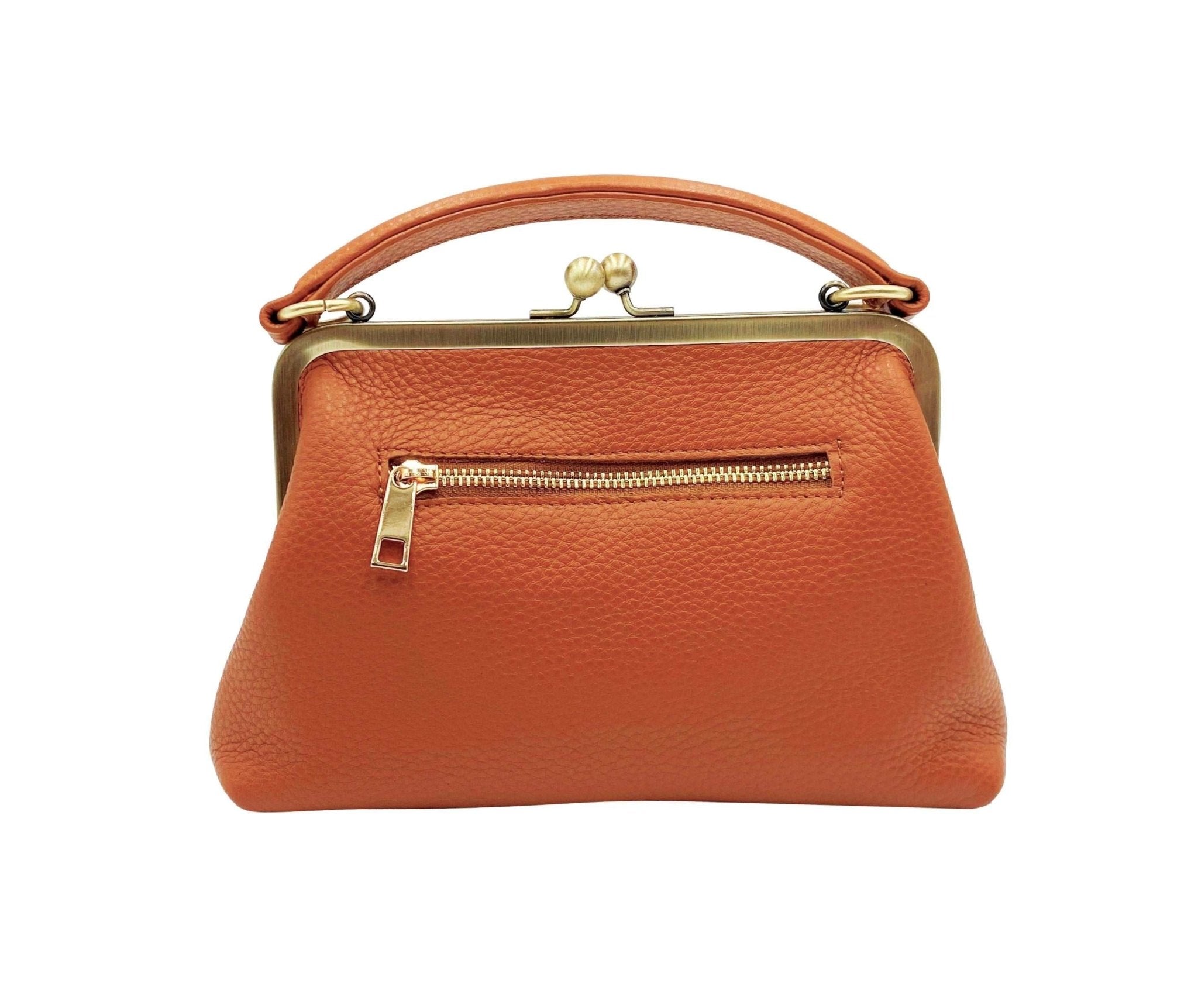 Kleine Olive - Vintage Leder Handtasche - Taschenkinder