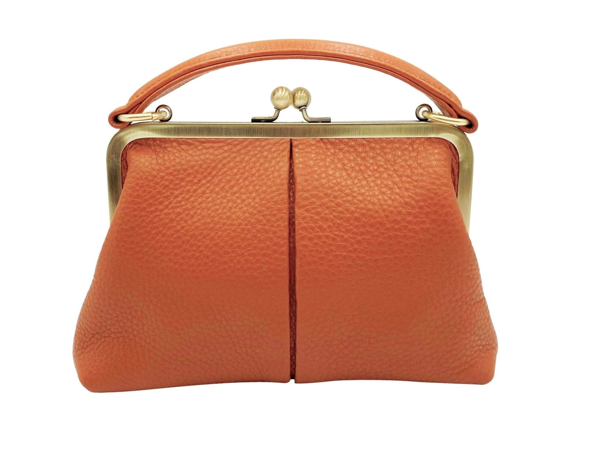 Kleine Olive - Vintage Leder Handtasche - Taschenkinder