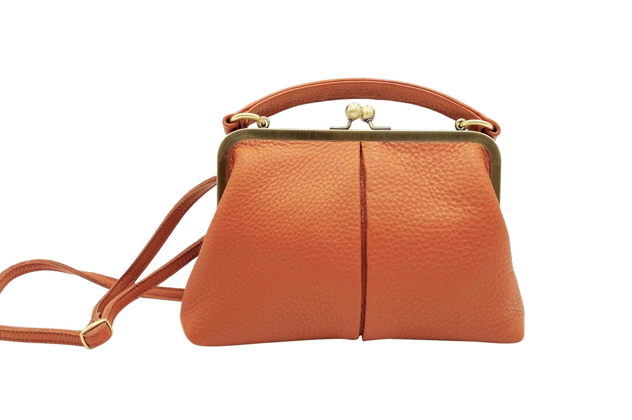 Kleine Olive - Vintage Leder Handtasche - Taschenkinder