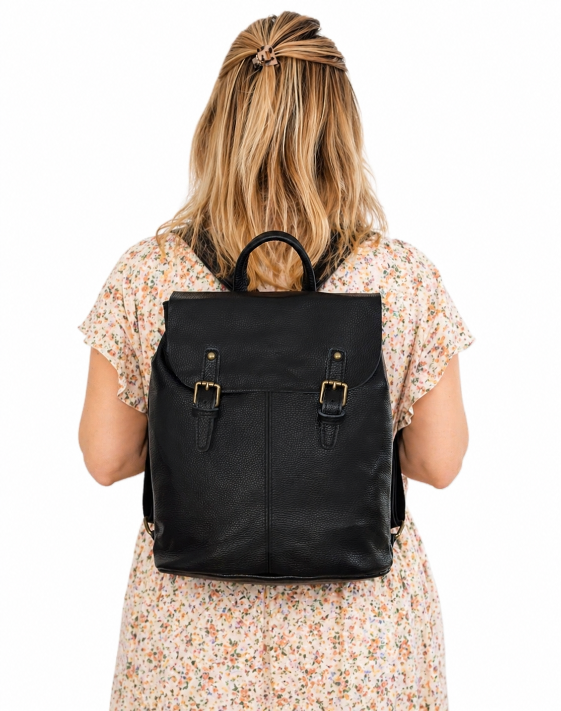 Damen Lederrucksack "Billie" in braun, Vintage Rucksack - Tagesrucksack