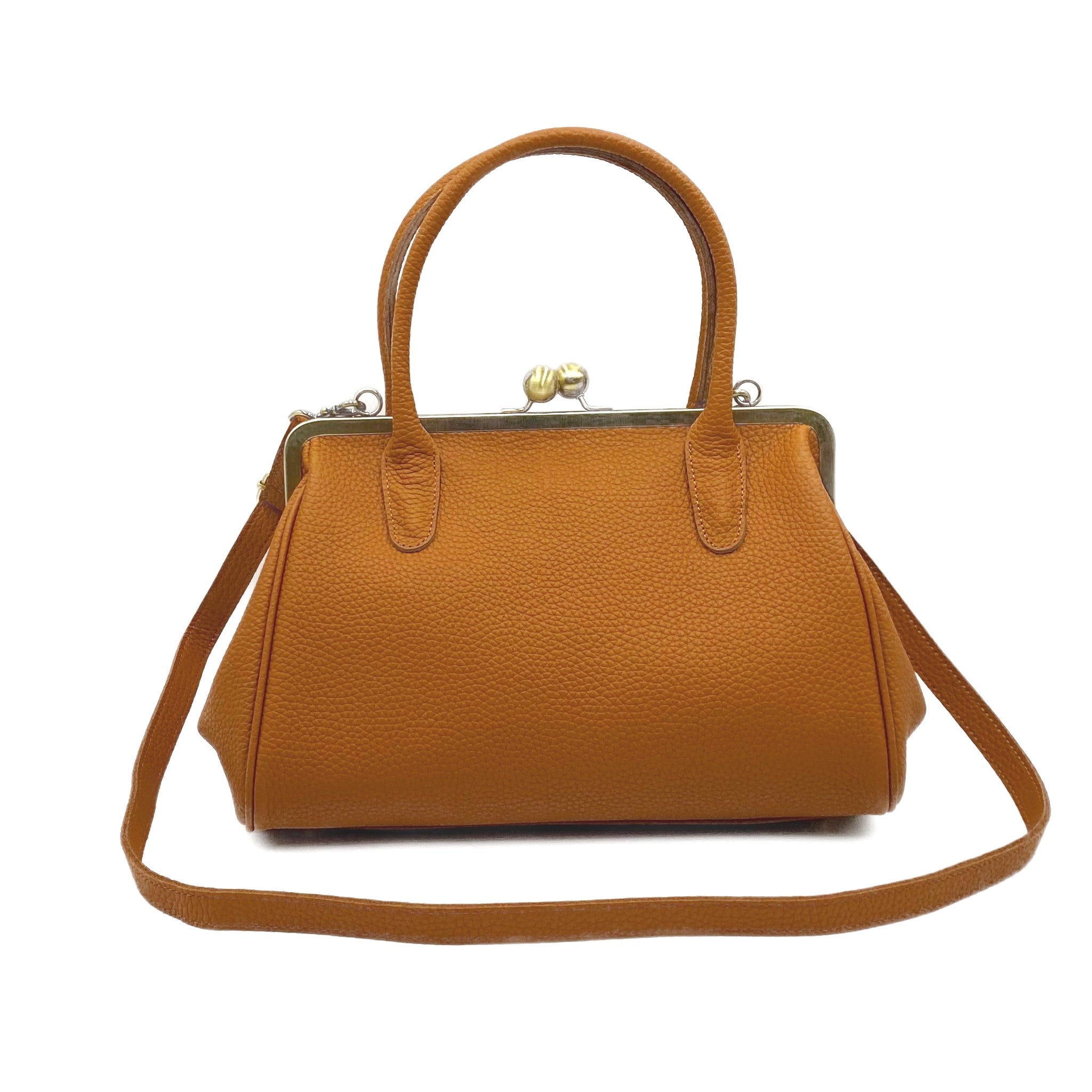 Damen Handtasche Leder "Marie" in braun - Bügeltasche, Henkeltasche, Schultertasche
