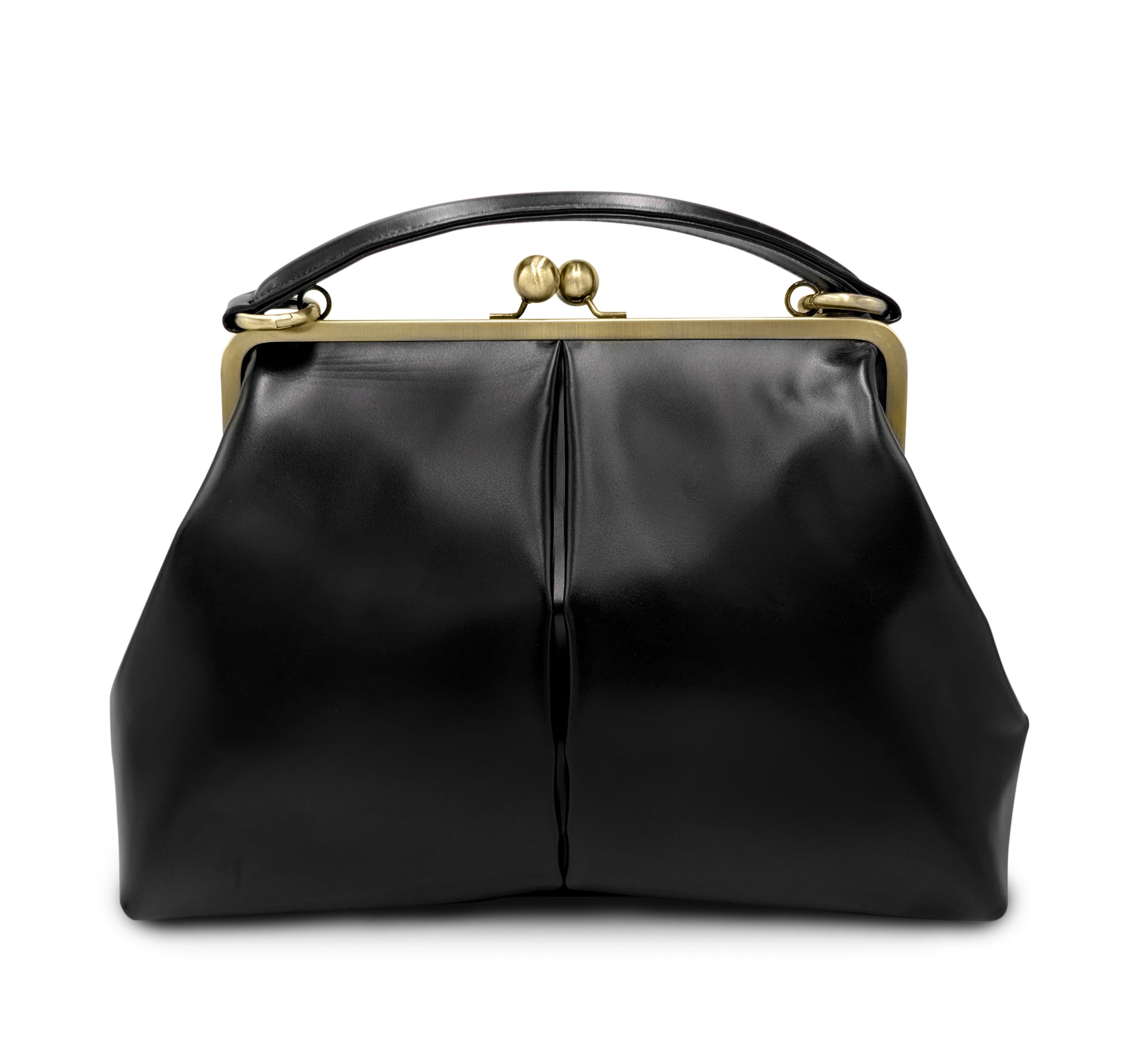 Retro handbag for women, leather bag "Olive" in black, handle bag, leather handle bag, leather shoulder bag, leather shoulder bag, vintage style