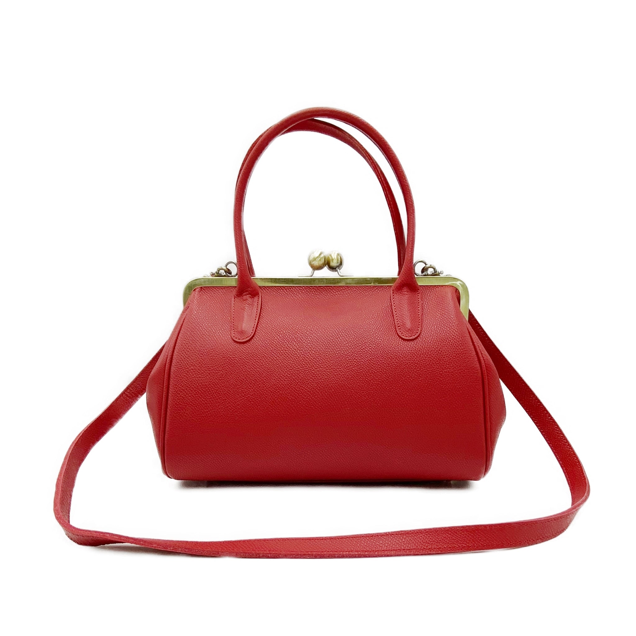 Vintage Bügeltasche - Retro Handtasche 'große Aurelie' in elfenbein weiß