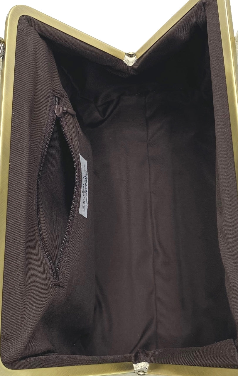 Damen Handtasche Leder "Marie" in braun - Bügeltasche, Henkeltasche, Schultertasche