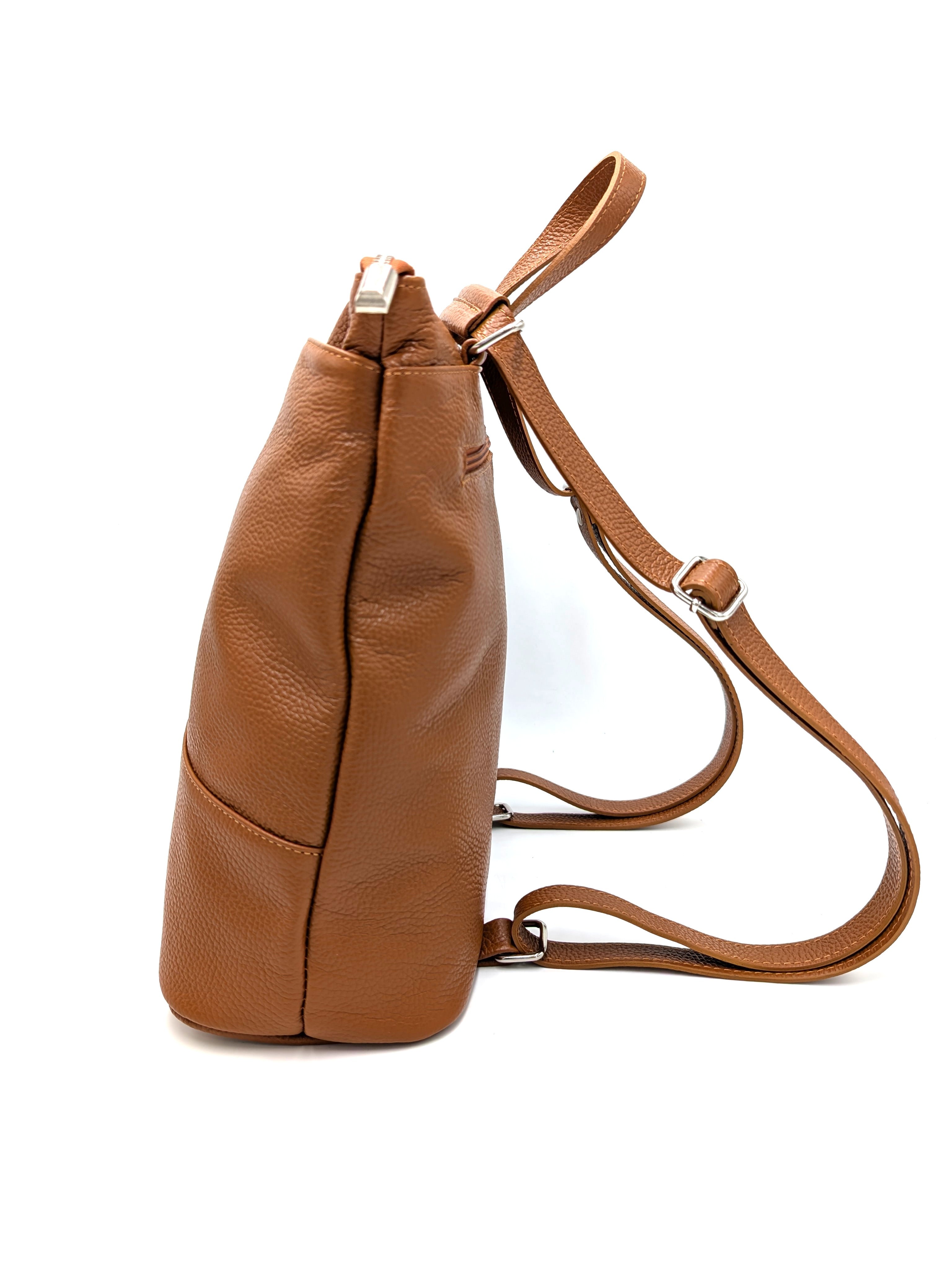 Convertible Leather Backpack Women  – Personalized Handbag, Top Handle Bag, Backpack & Shoulder Bag in One - "Gabrielle"