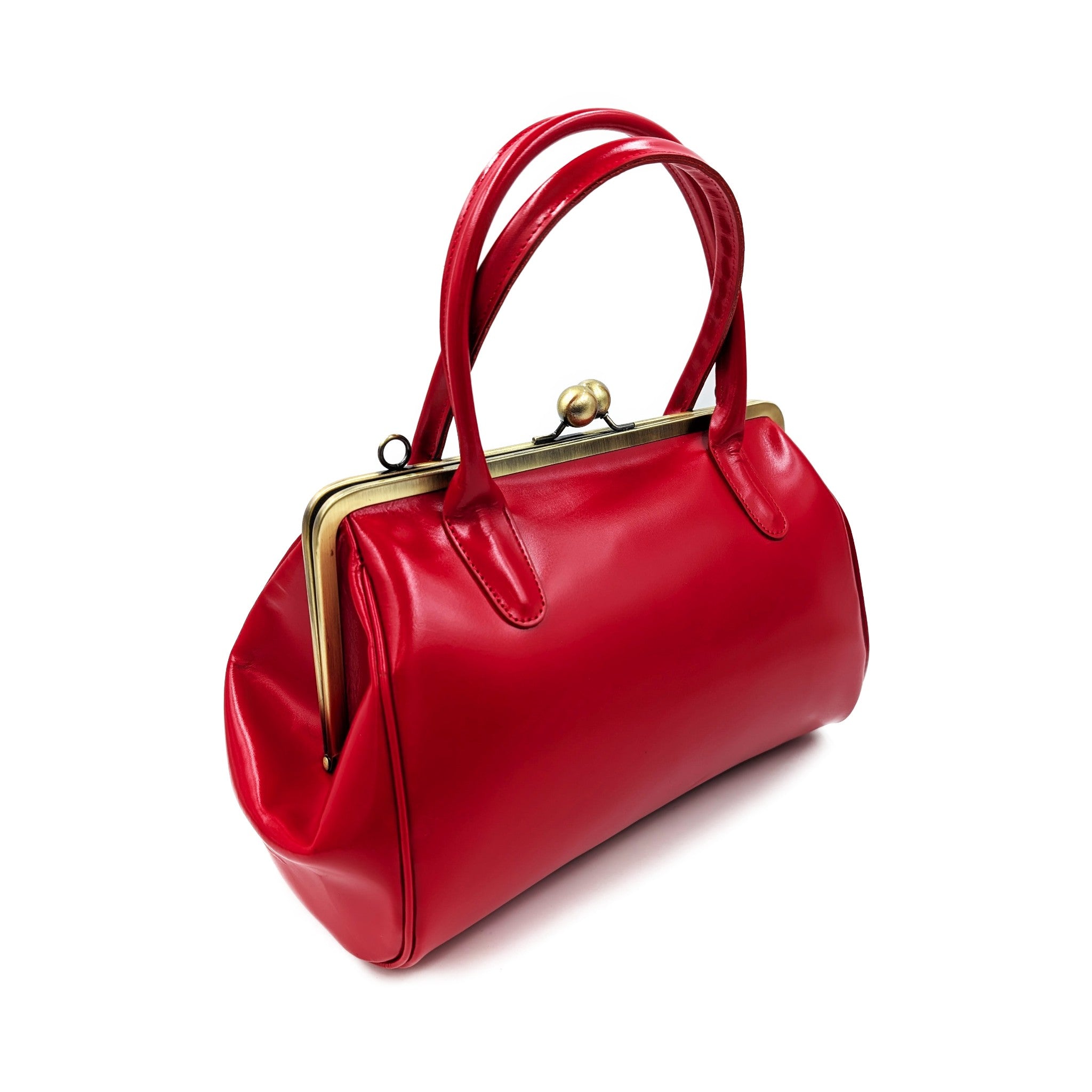 Retro leather bag for women, retro strap bag "Sophie" in orange brown, vintage leather bag, handle bag, shoulder bag