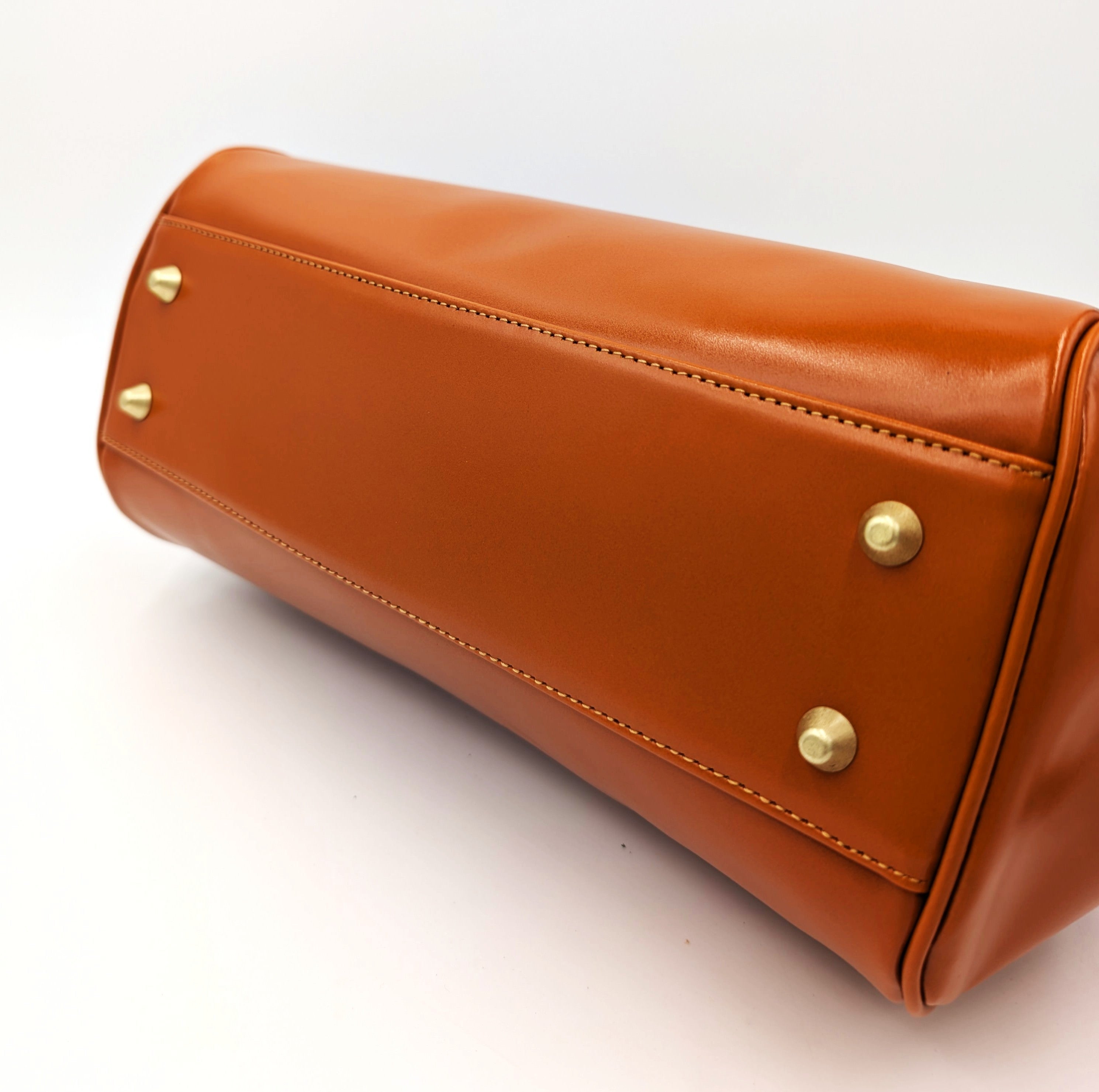Retro leather bag for women, retro strap bag "Sophie" in orange brown, vintage leather bag, handle bag, shoulder bag