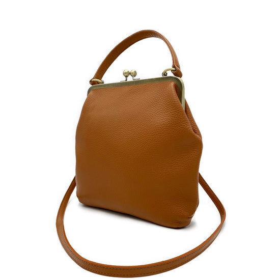 Damen Leder Umhängetasche und Henkeltasche 'Zoe' in Braun - Vintage Stil" - Taschenkinder.de