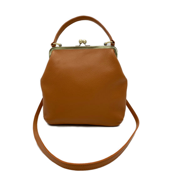 Damen Leder Umhängetasche und Henkeltasche 'Zoe' in Braun - Vintage Stil" - Taschenkinder.de