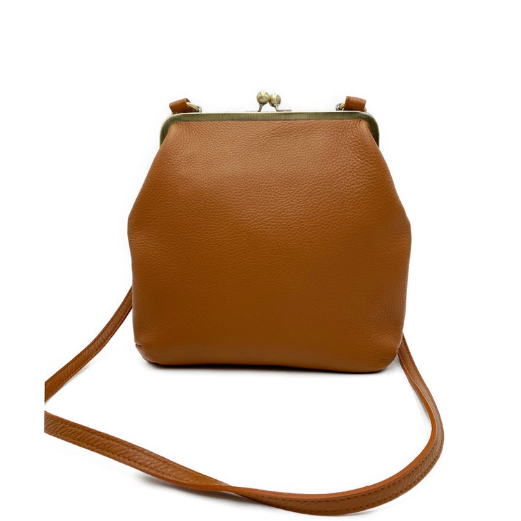 Damen Leder Umhängetasche und Henkeltasche 'Zoe' in Braun - Vintage Stil" - Taschenkinder.de