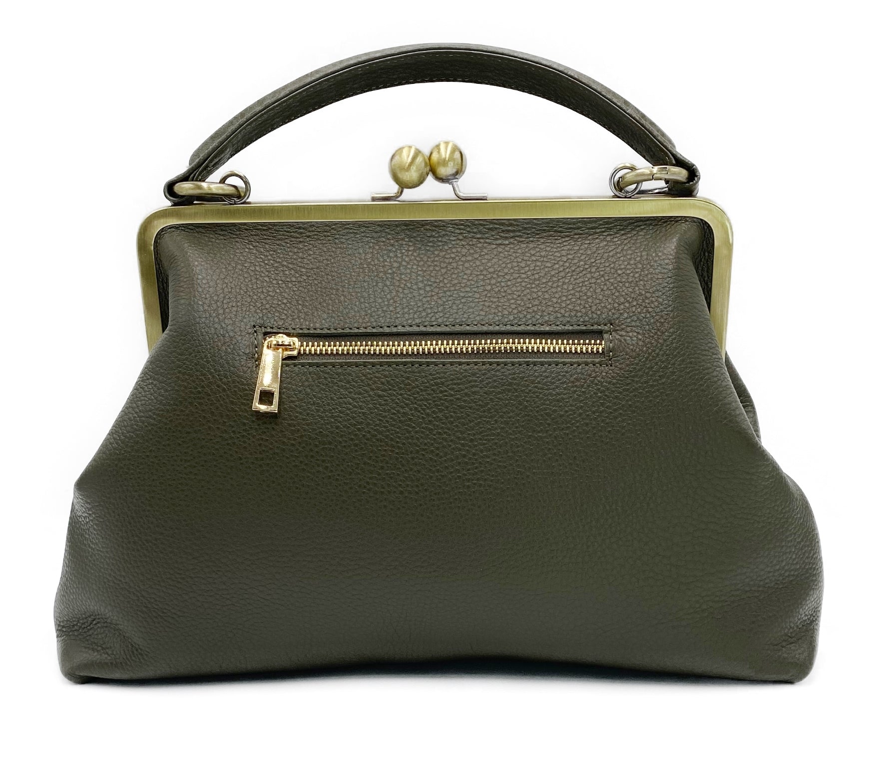 Große Handtasche Umhängetasche Schultertasche - Dunkelgrün