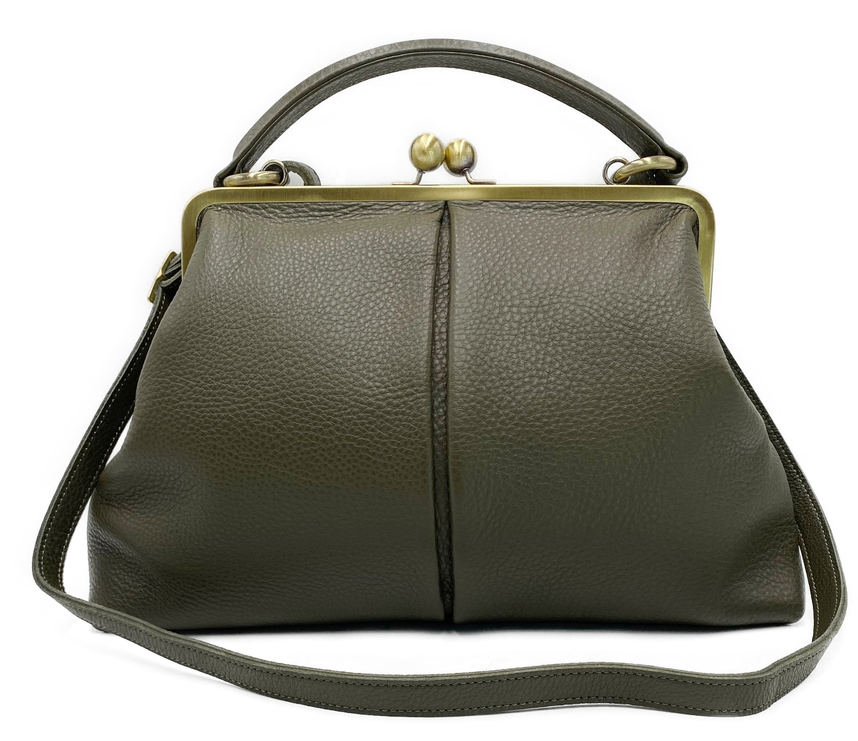 Große Handtasche Umhängetasche Schultertasche - Dunkelgrün