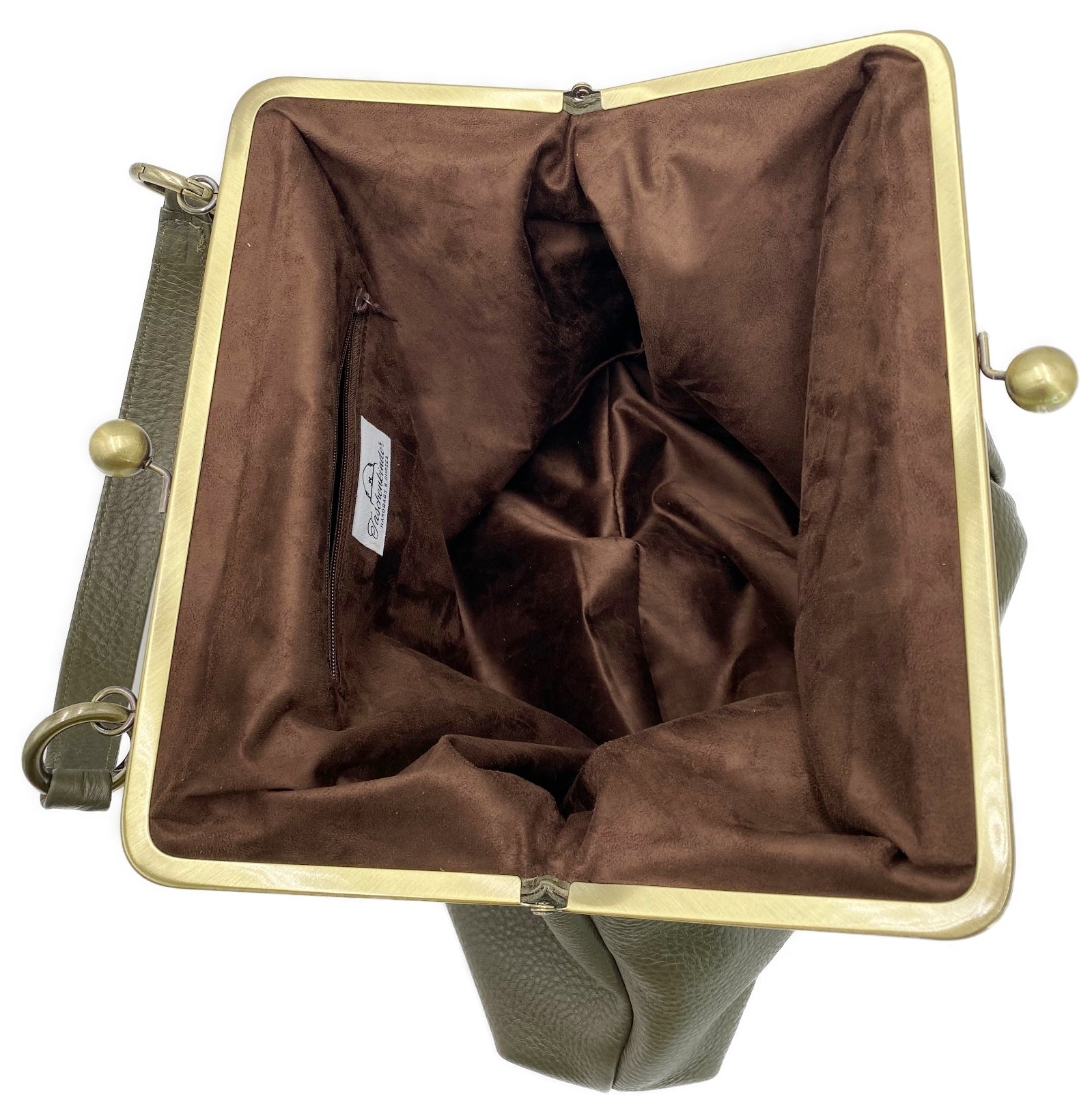 Große Handtasche Umhängetasche Schultertasche - Dunkelgrün