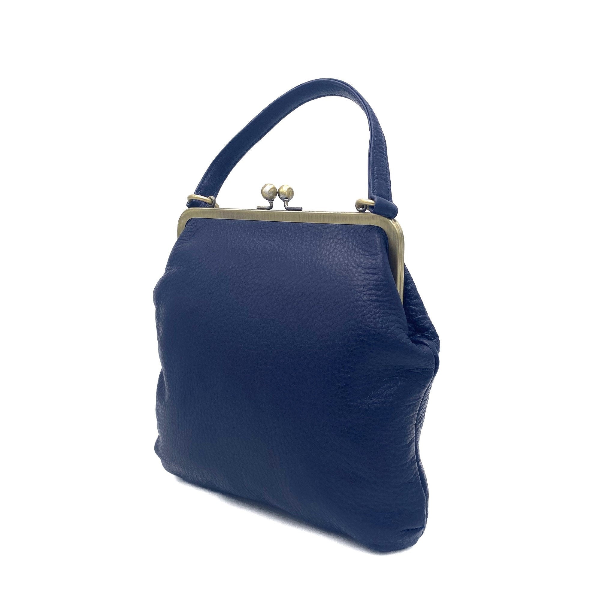 Women's Crossbody Bag 'Zoe' in navy - Bucket Bag Leather