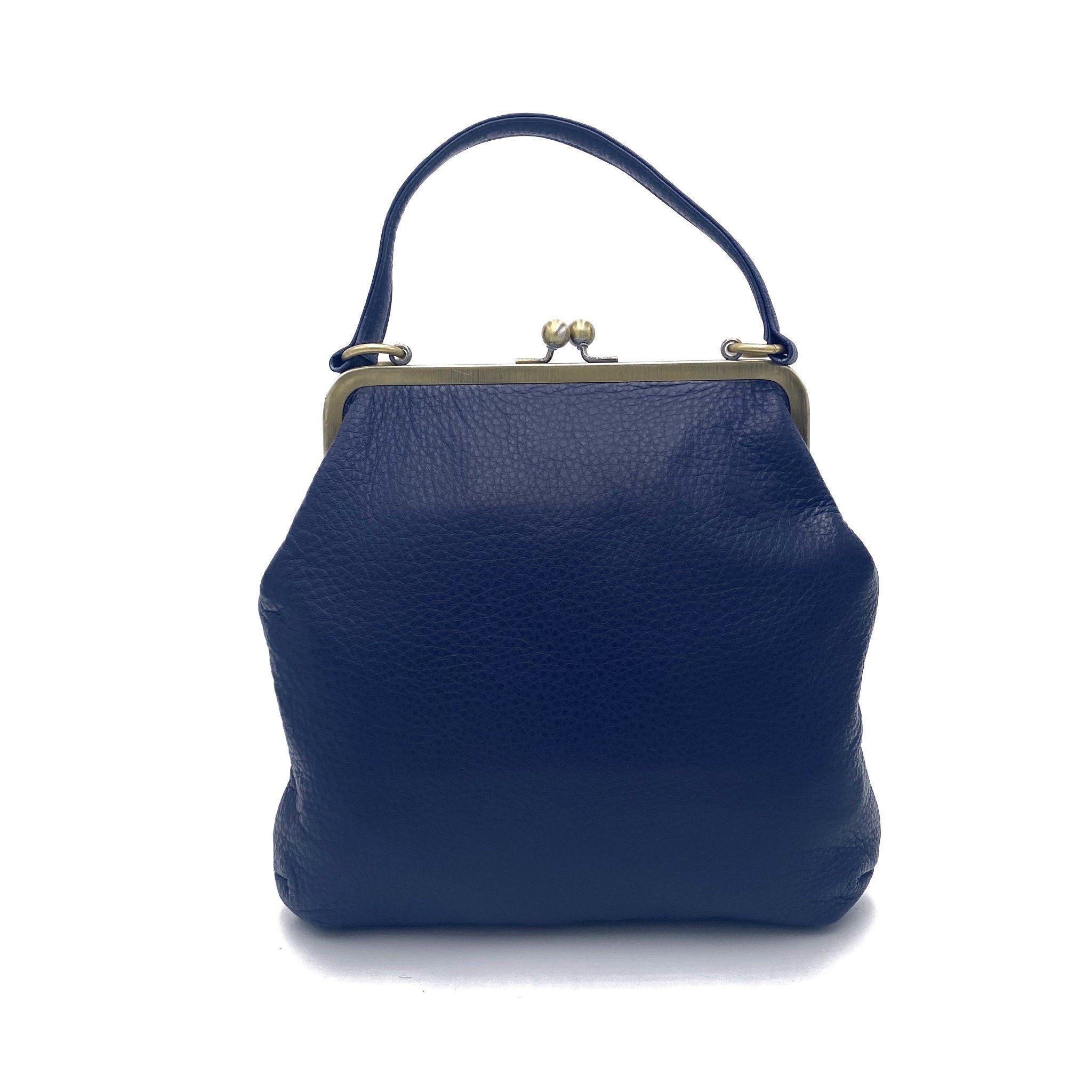 Women's Crossbody Bag 'Zoe' in navy - Bucket Bag Leather