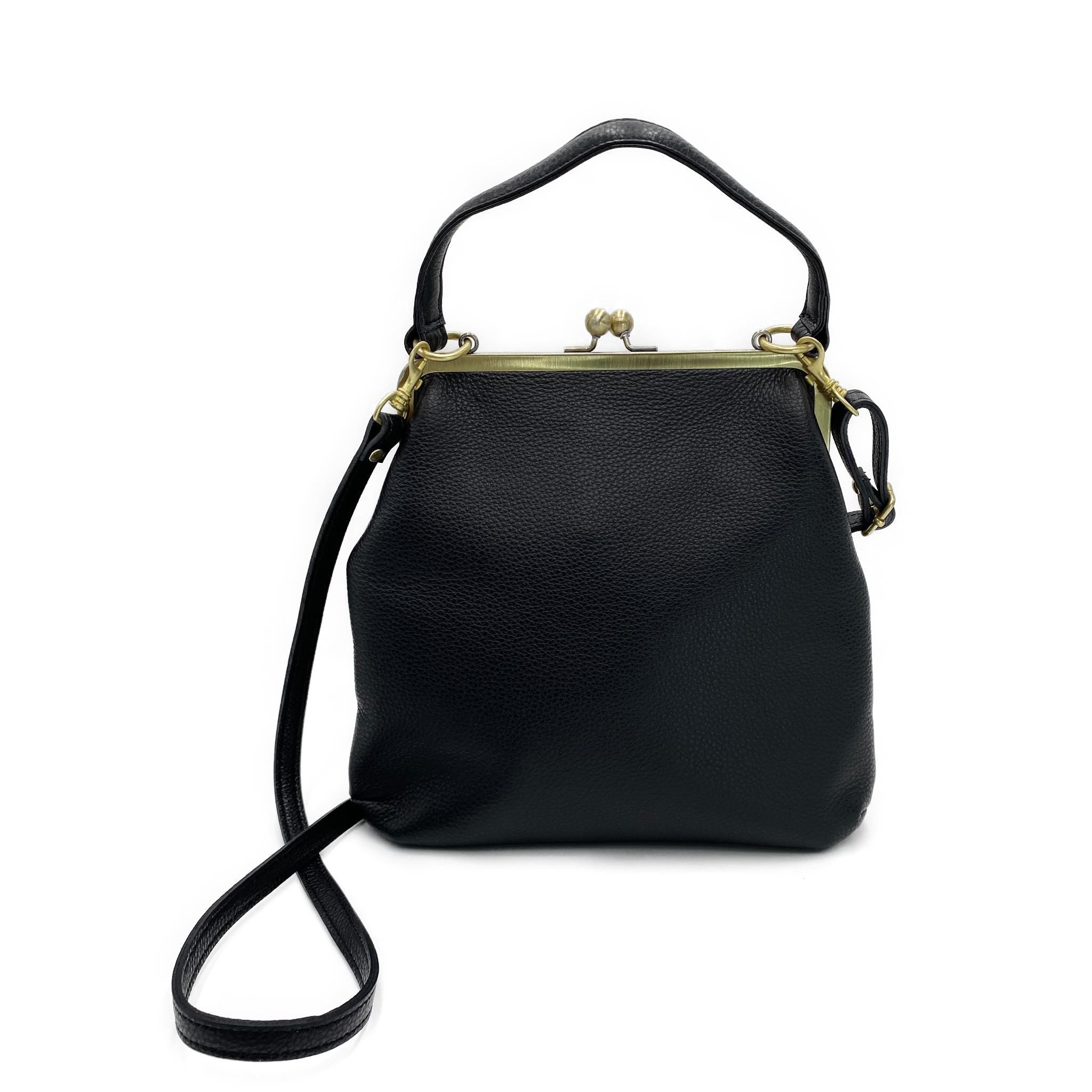 Women's Crossbody Bag 'Zoe' in navy - Bucket Bag Leather