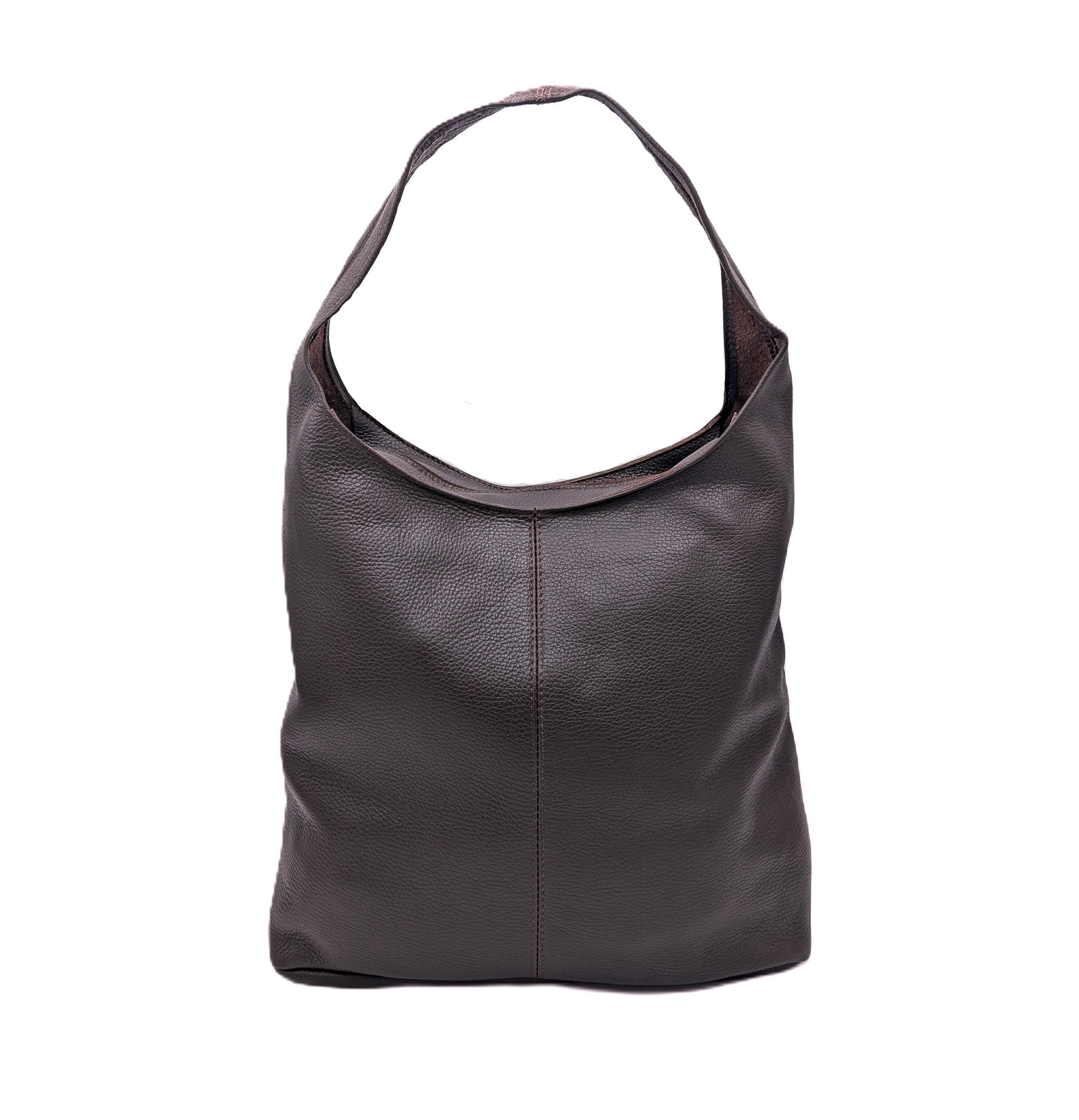 Large Leather Hobo Bag & Maxi Shopper “Joana” – Oversized Soft Slouchy Genuine Leather Shoulder Tote, Elegant Italian Leather Bag