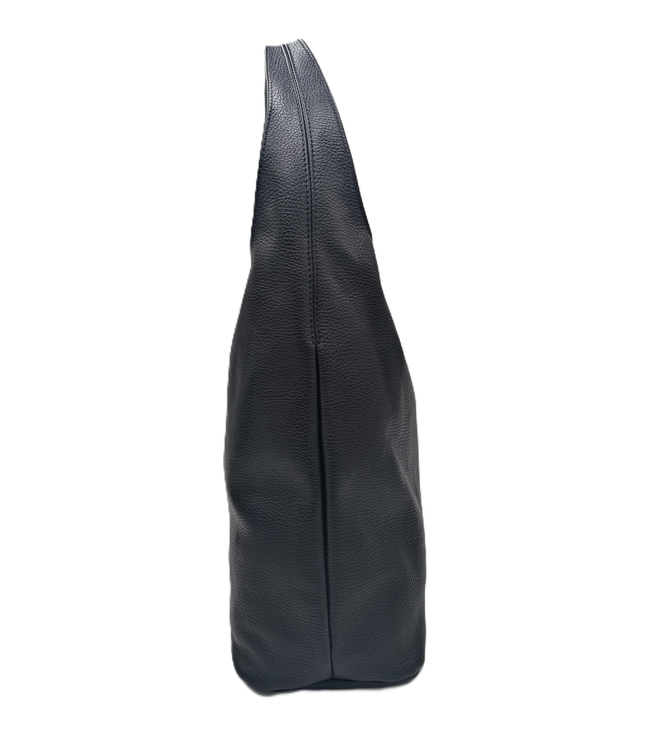 Large Leather Hobo Bag & Maxi Shopper “Joana” – Oversized Soft Slouchy Genuine Leather Shoulder Tote, Elegant Italian Leather Bag