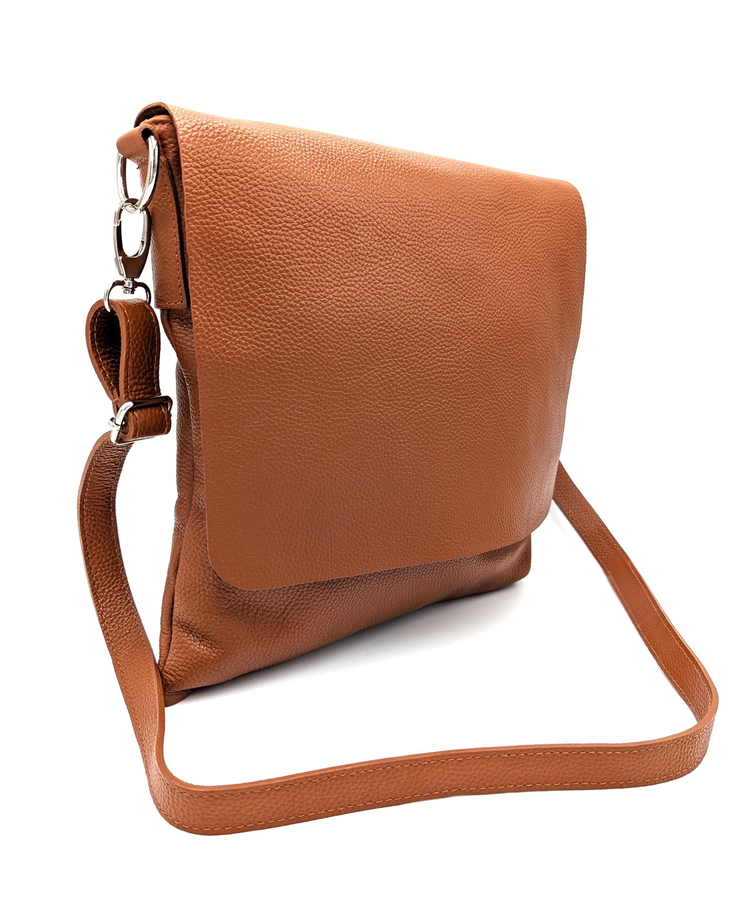Women’s Messenger Bag & Crossbody Bag "Emilia", Leather Flap Bag, Large Shoulder Bag, Personalized Everyday Bag