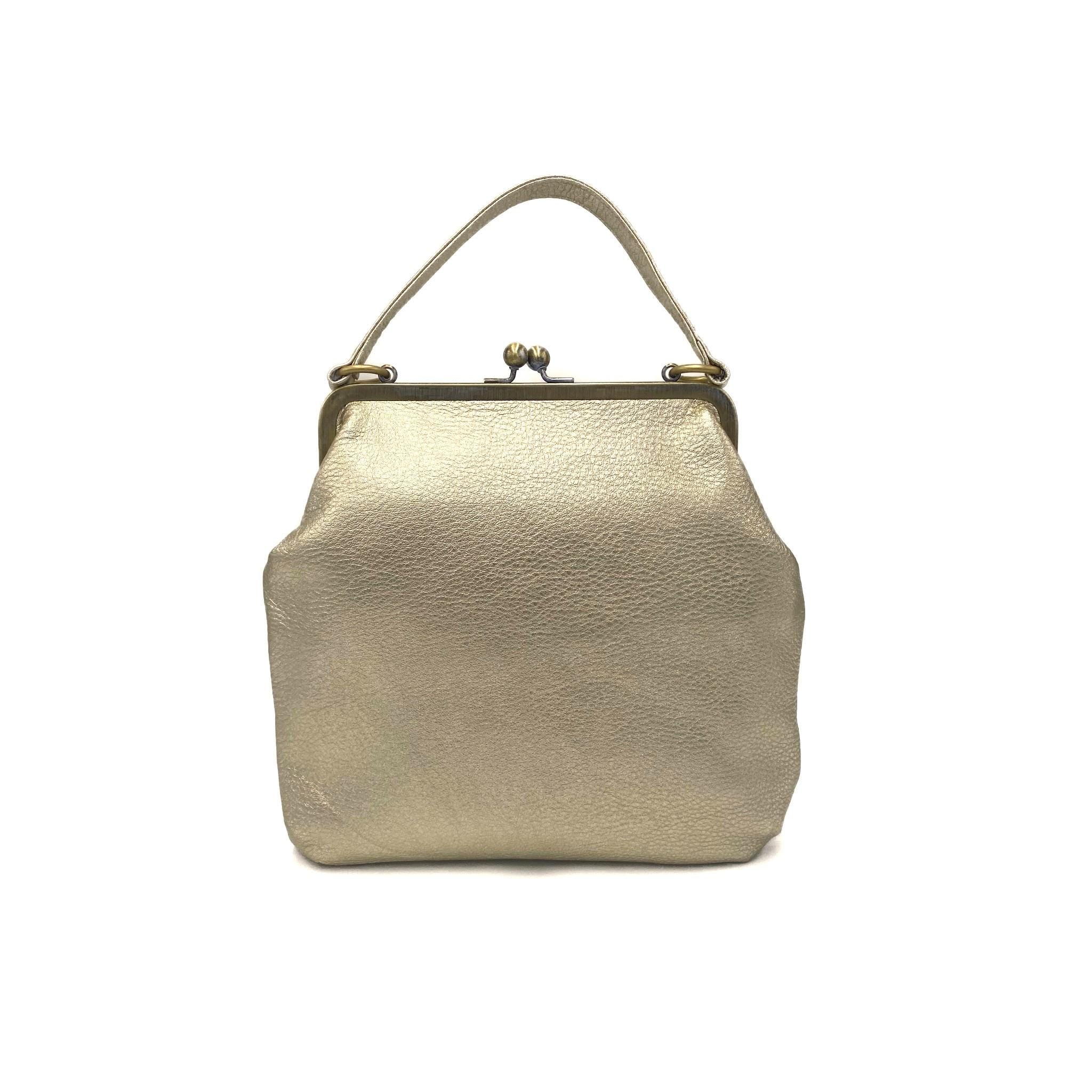 Leather Shoulder Bag and Top Handle Purse – “Zoe” Handbag in Purple, Personalized