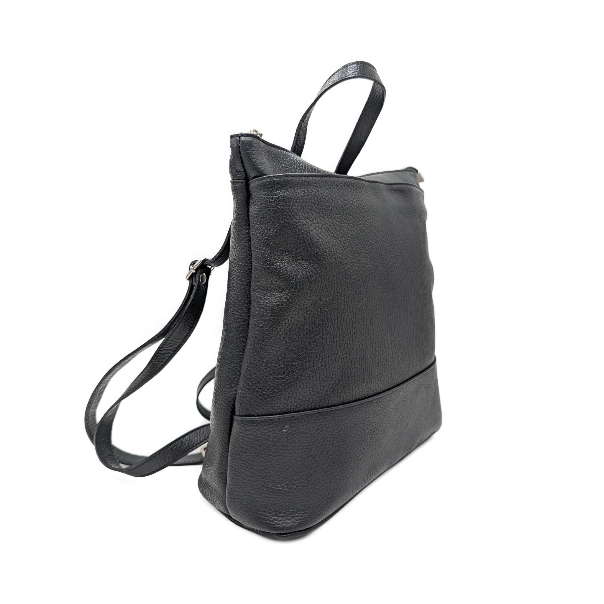 Convertible Leather Backpack Women – Personalized Handbag, Top Handle Bag, Backpack & Shoulder Bag in One - "Gabrielle"