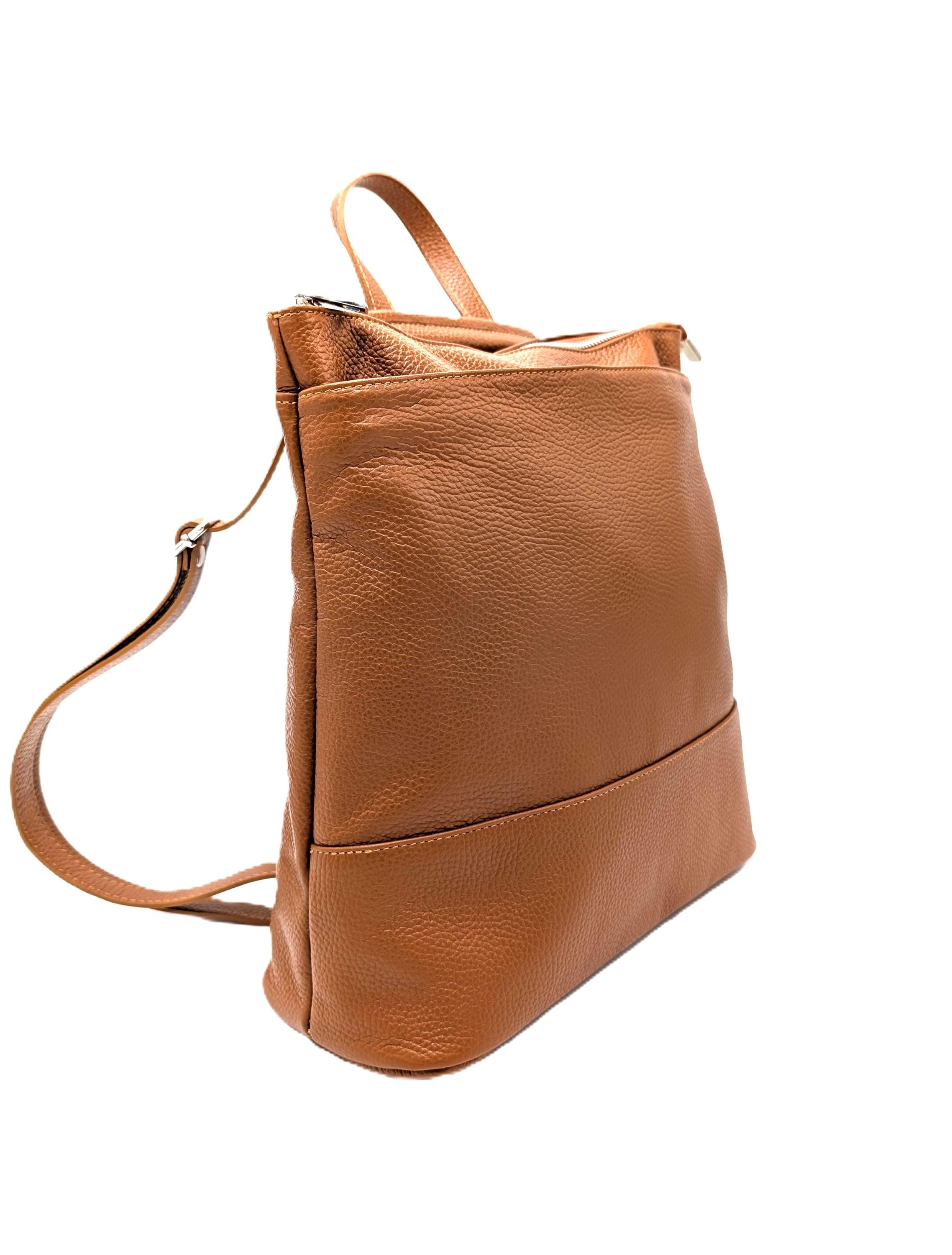 Convertible Leather Backpack Women – Personalized Handbag, Top Handle Bag, Backpack & Shoulder Bag in One - "Gabrielle"
