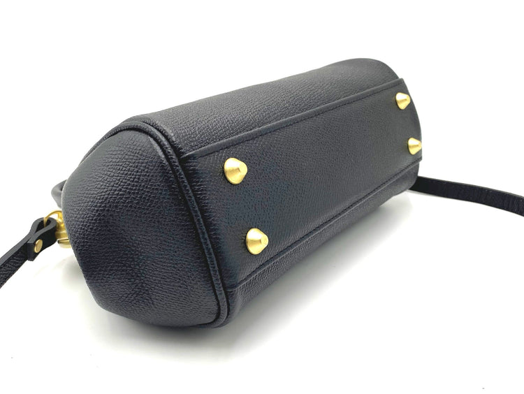 Leder Handtasche, Damen Ledertasche "Kleine Aurelie" in schwarz, Leder Henkeltasche, Leder Schultertasche, Vintage Handtasche, Retro - Taschenkinder.de