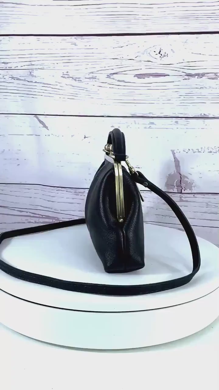Small beige ladies bag - shoulder bag & top handle bag