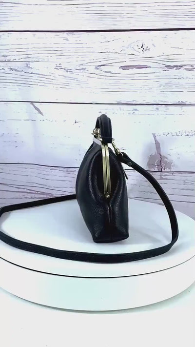 Small beige ladies bag - shoulder bag & top handle bag