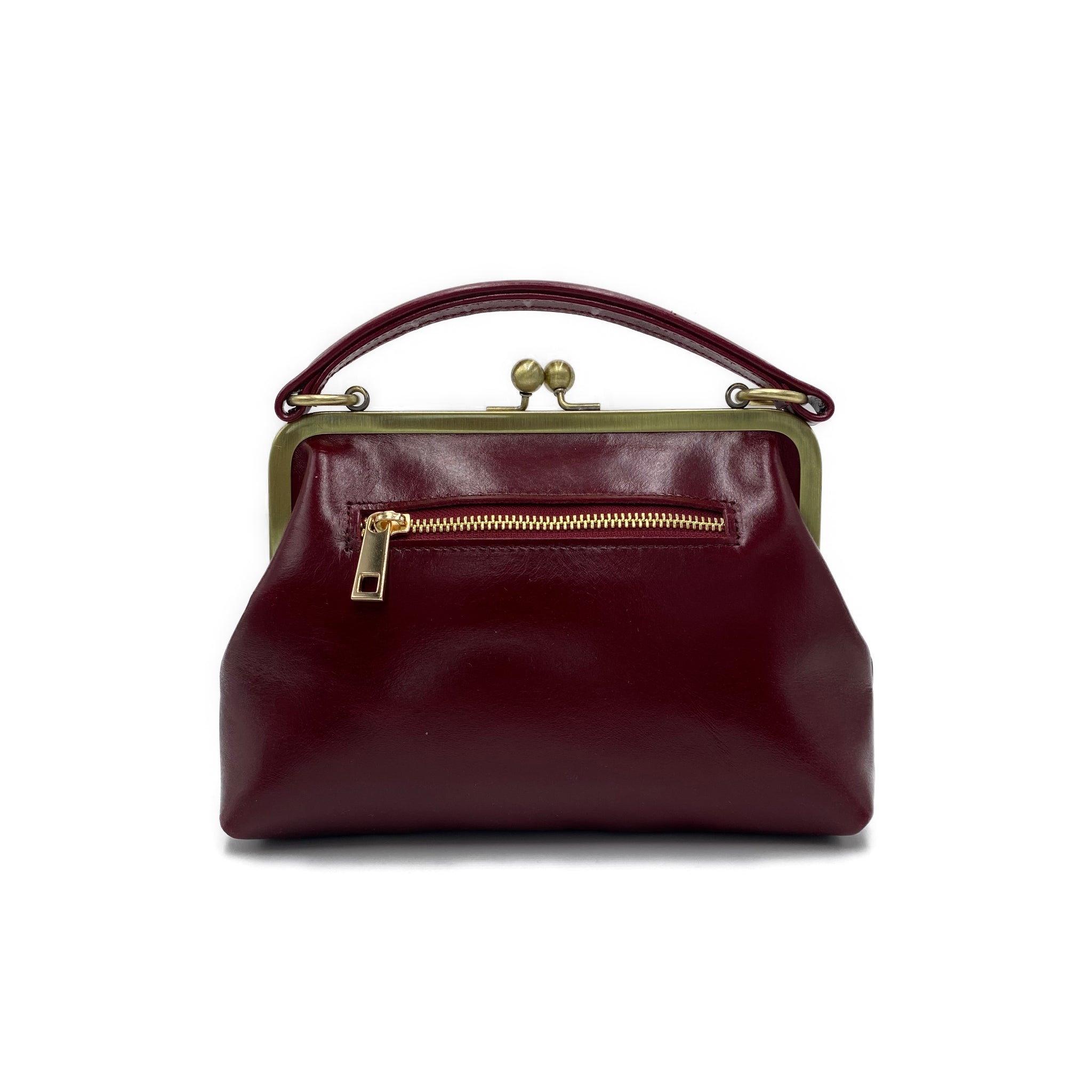 Retro Leder Handtasche "Kleine Olive" – Taschenkinder