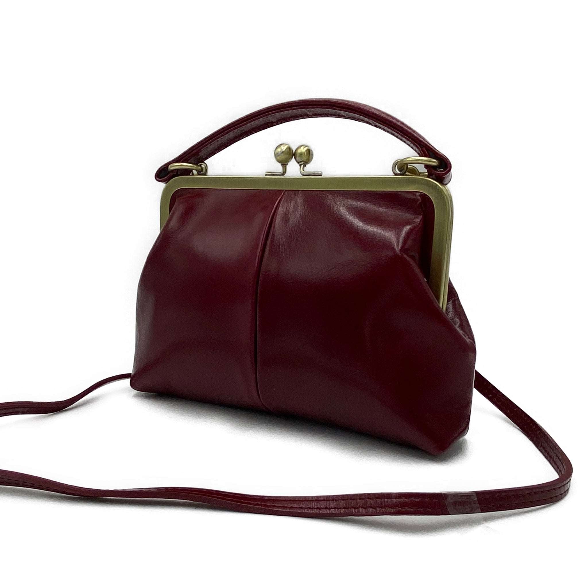 Retro Leder Handtasche "Kleine Olive" – Taschenkinder