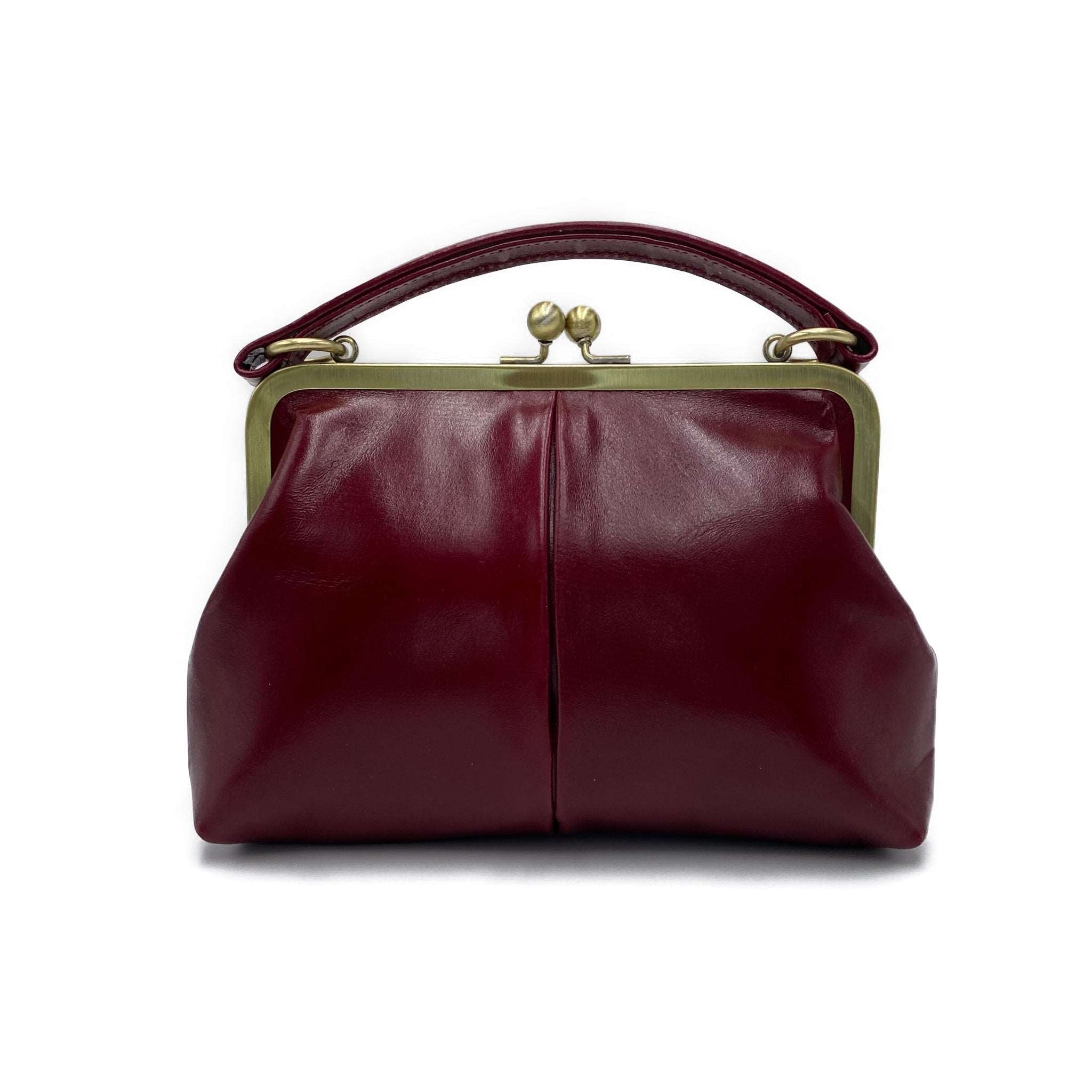 Retro Leder Handtasche "Kleine Olive" – Taschenkinder