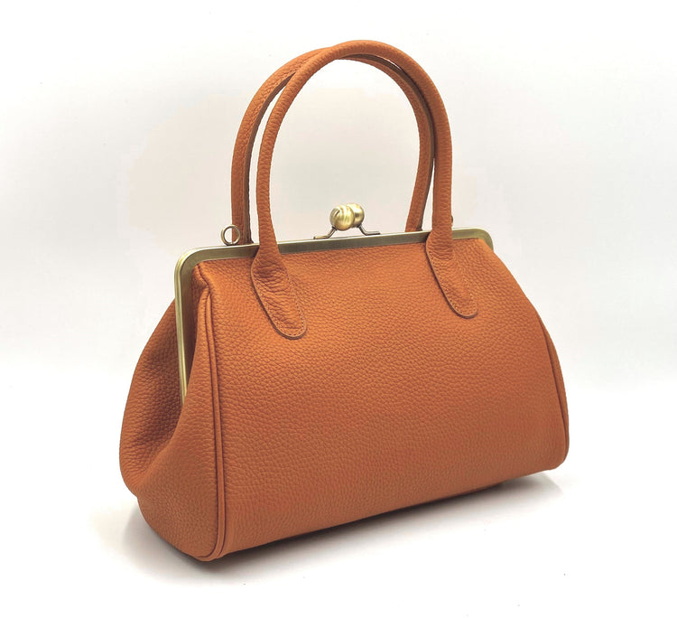 Damen Handtasche, Leder Handtasche "Marie" in braun, Bügeltasche, Leder Henkeltasche, Leder Schultertasche, Vintage Stil