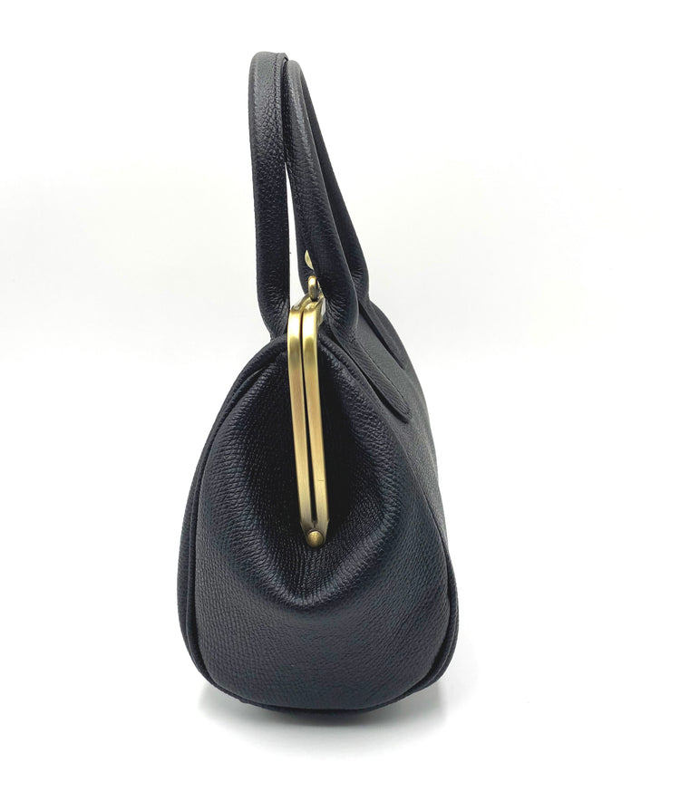 Leder Handtasche, Damen Ledertasche "Kleine Aurelie" in schwarz, Leder Henkeltasche, Leder Schultertasche, Vintage Handtasche, Retro